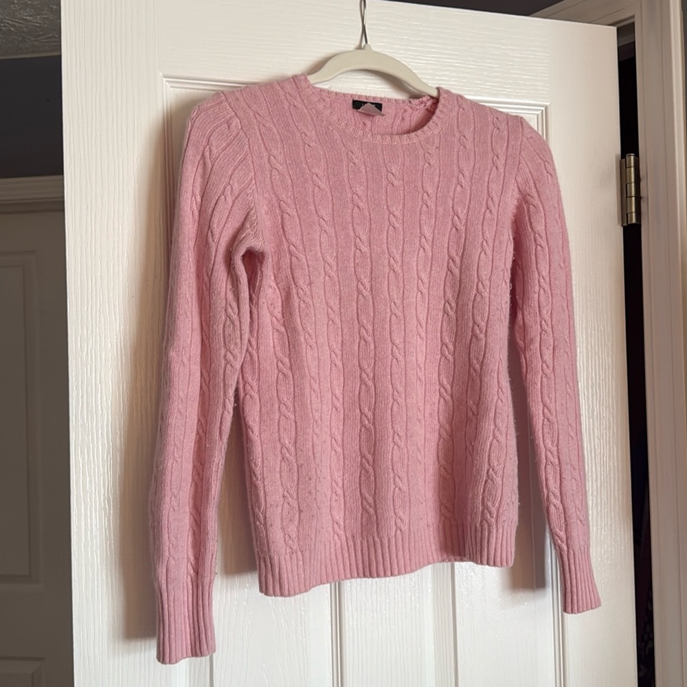 J.Crew Women’s merino wool blend sweater, pink, VGUC, j crew